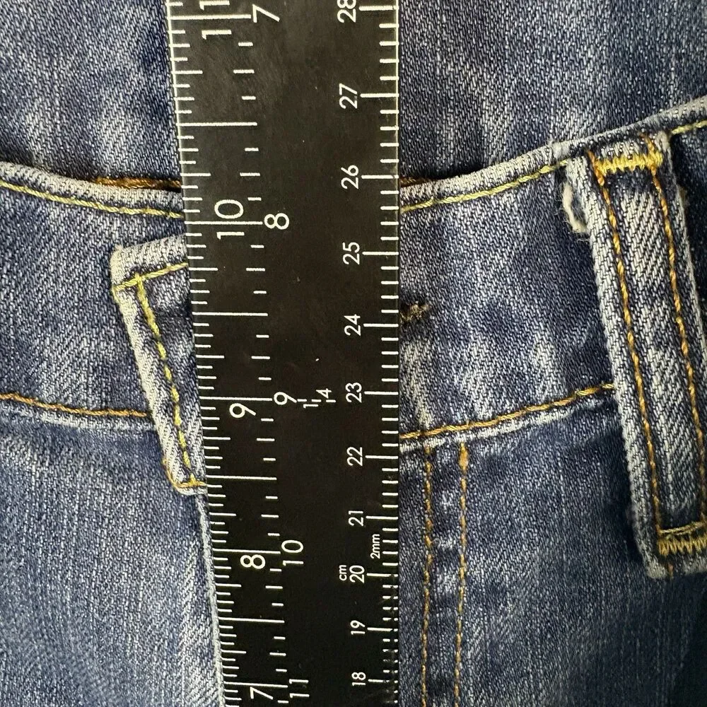 Levi's 527 Bootcut Jeans Men's 31x34 Blue Medium Wash Stretch Denim Distressed